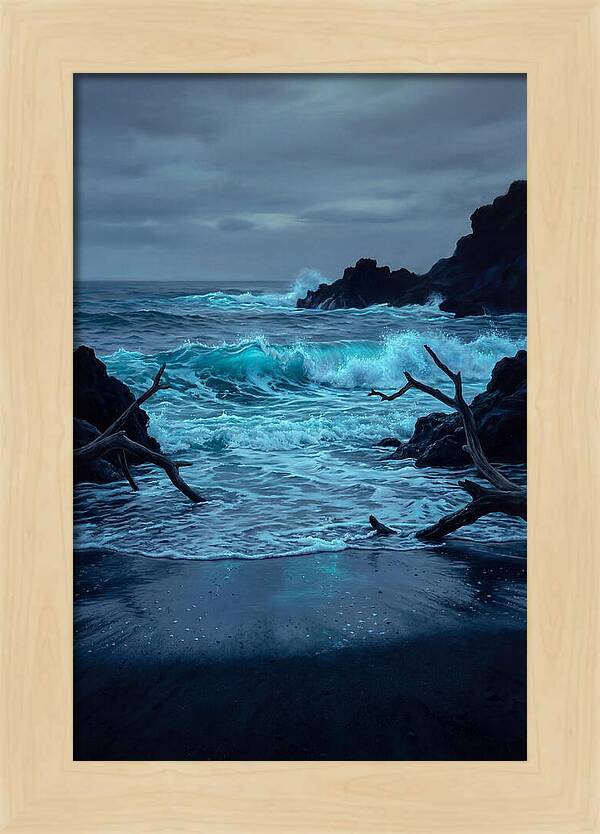 Bioluminescent Waves Breaking
