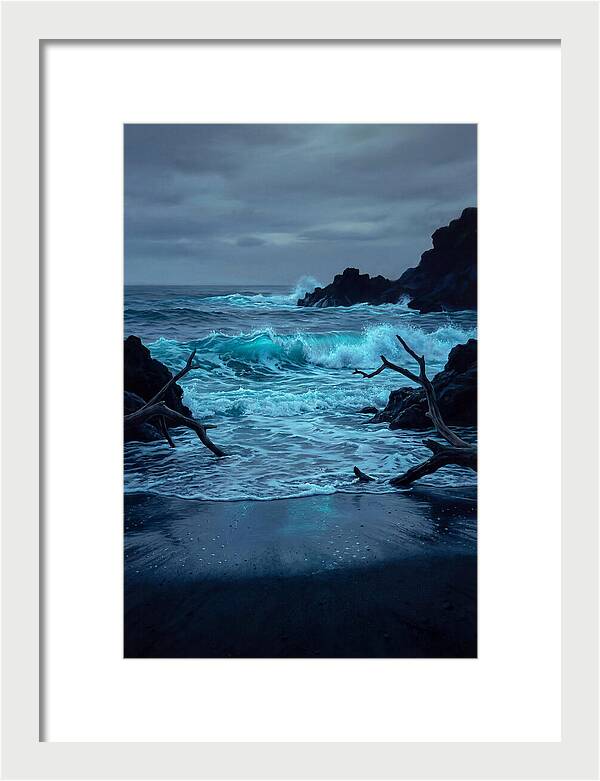 Bioluminescent Waves Breaking