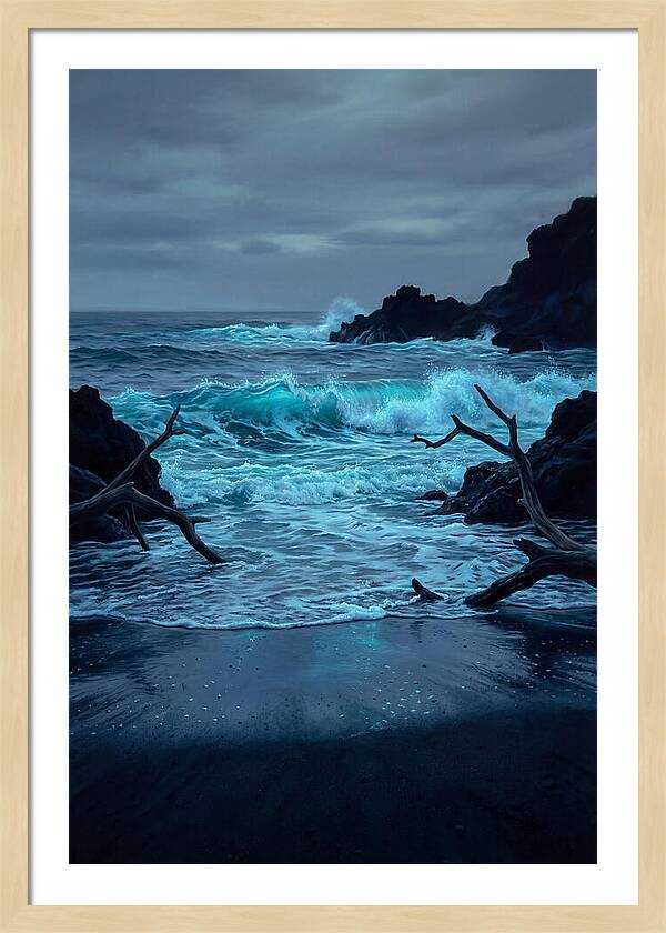 Bioluminescent Waves Breaking