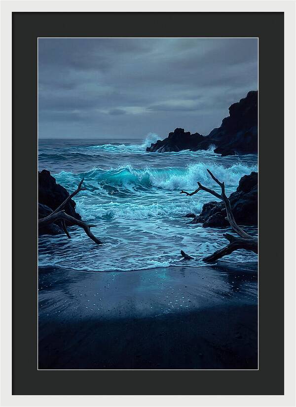Bioluminescent Waves Breaking