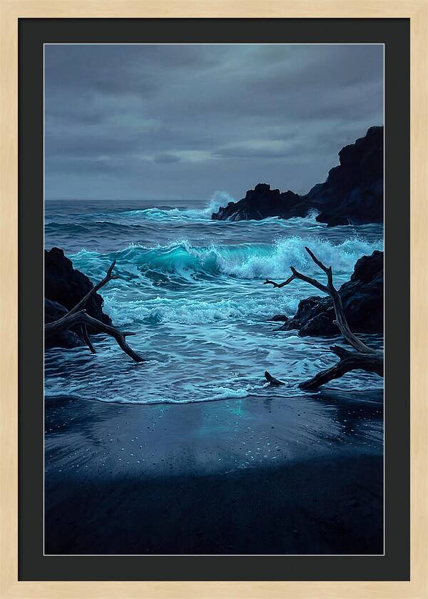 Bioluminescent Waves Breaking