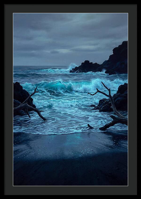 Bioluminescent Waves Breaking