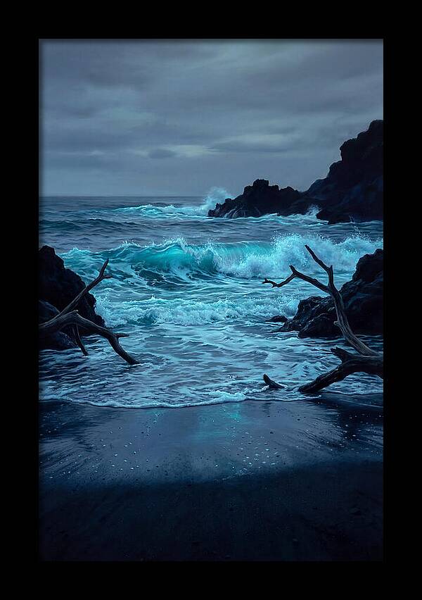 Bioluminescent Waves Breaking