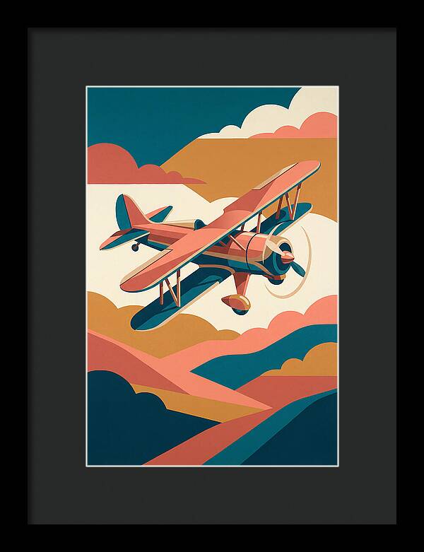 Biplane In Flight