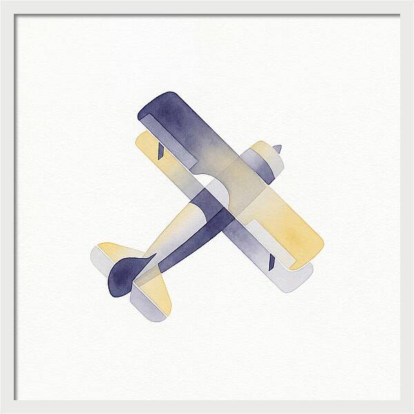 Biplane In Watercolor Hues