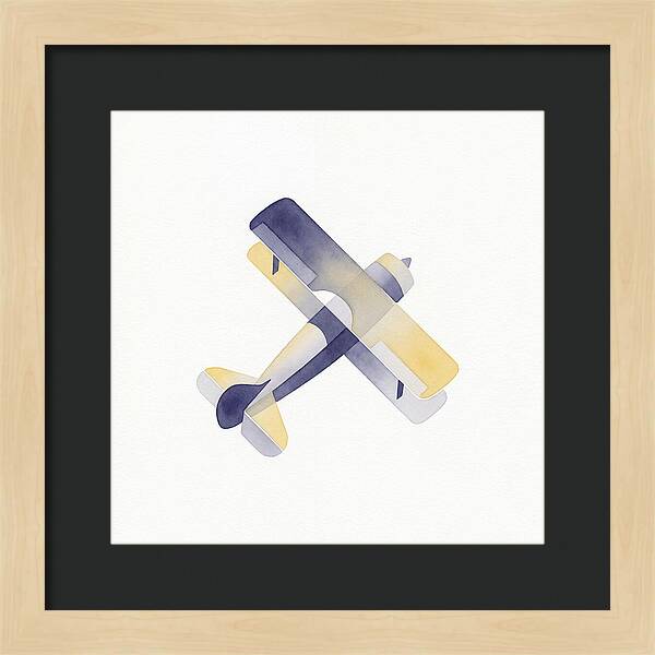 Biplane In Watercolor Hues