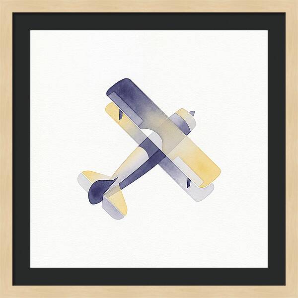 Biplane In Watercolor Hues