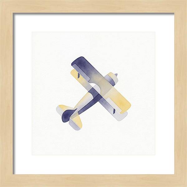 Biplane In Watercolor Hues