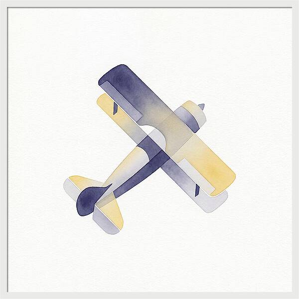 Biplane In Watercolor Hues