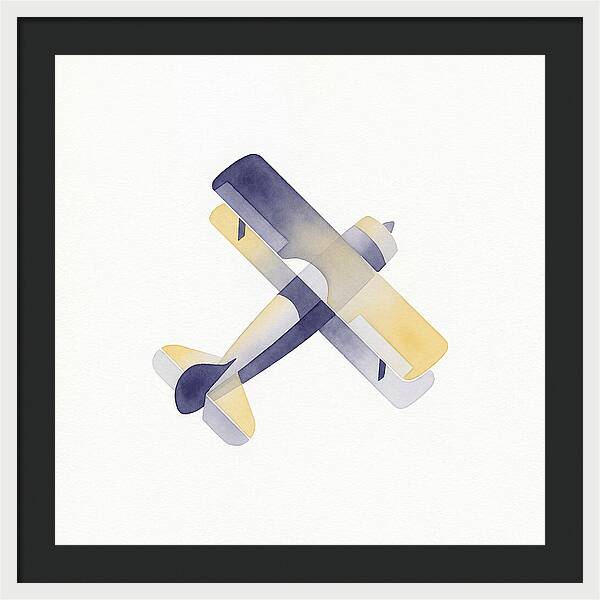 Biplane In Watercolor Hues