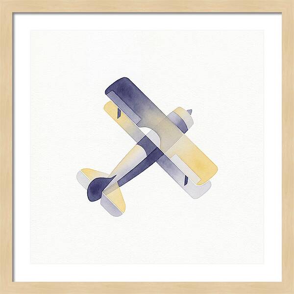 Biplane In Watercolor Hues