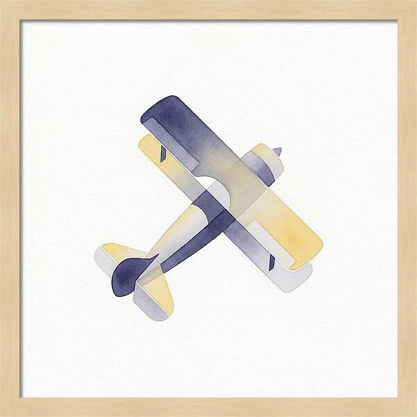 Biplane In Watercolor Hues