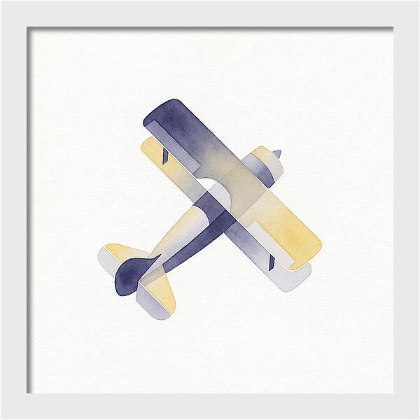 Biplane In Watercolor Hues