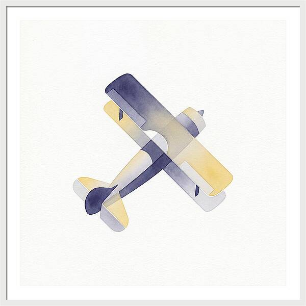 Biplane In Watercolor Hues