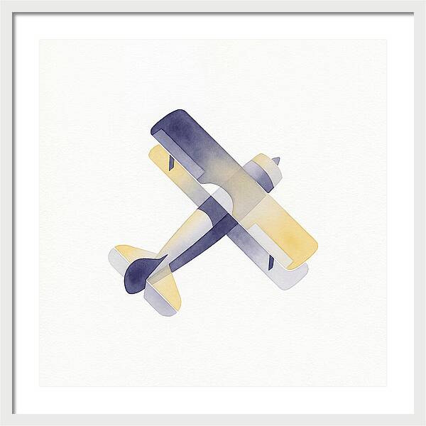 Biplane In Watercolor Hues