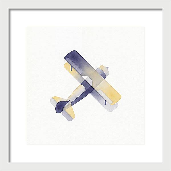 Biplane In Watercolor Hues