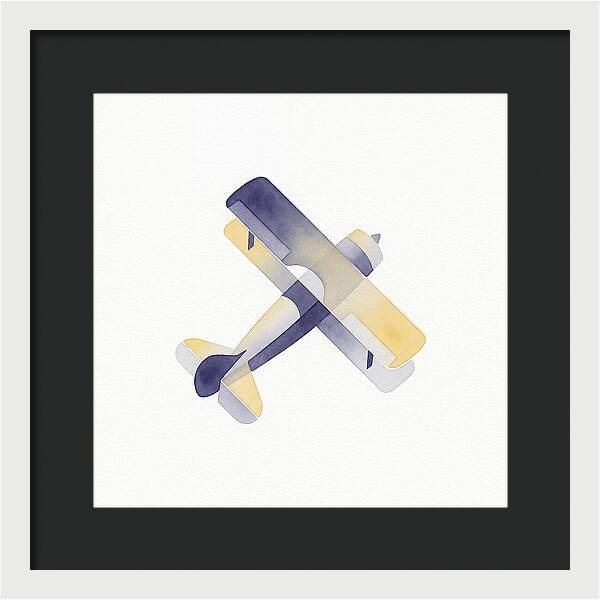Biplane In Watercolor Hues