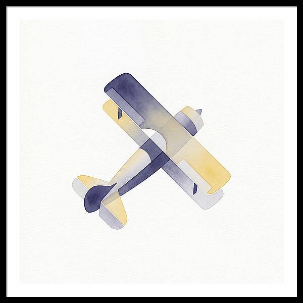Biplane In Watercolor Hues