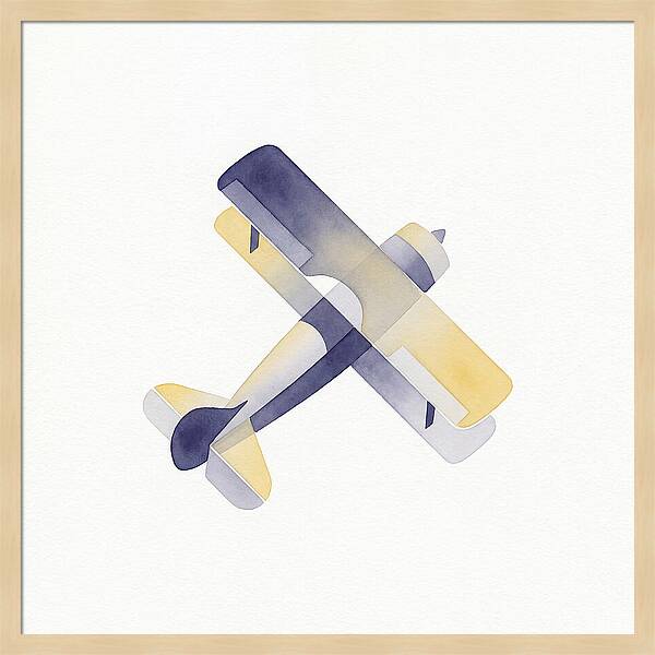 Biplane In Watercolor Hues