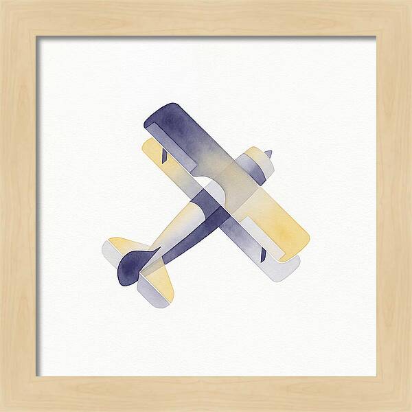 Biplane In Watercolor Hues