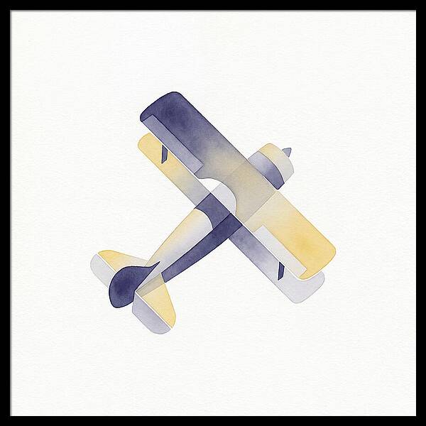 Biplane In Watercolor Hues