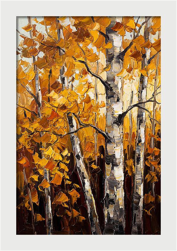 Birch Grove In Golden Autumn