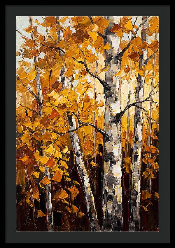Birch Grove In Golden Autumn