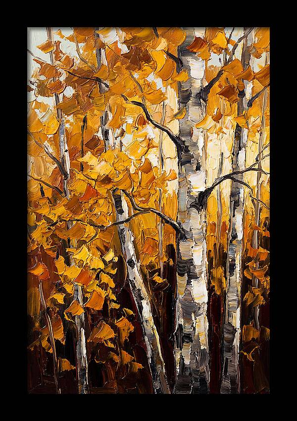 Birch Grove In Golden Autumn