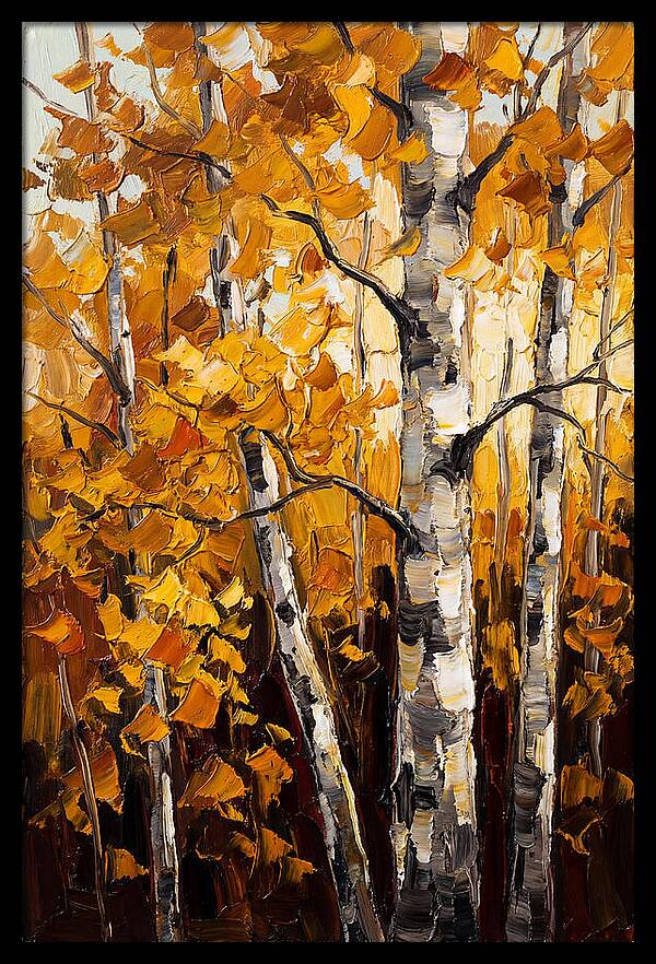 Birch Grove In Golden Autumn