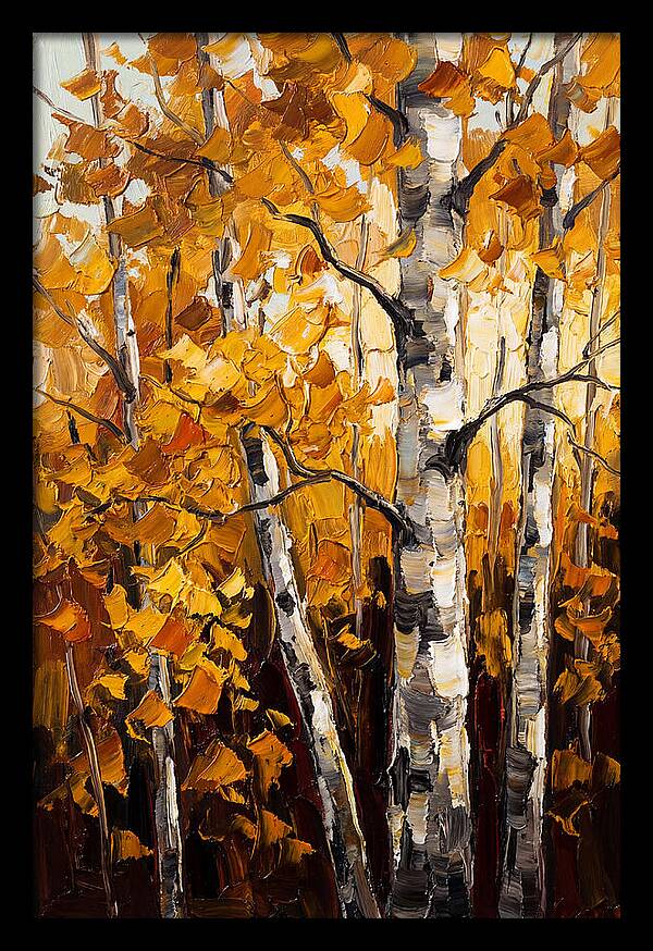 Birch Grove In Golden Autumn