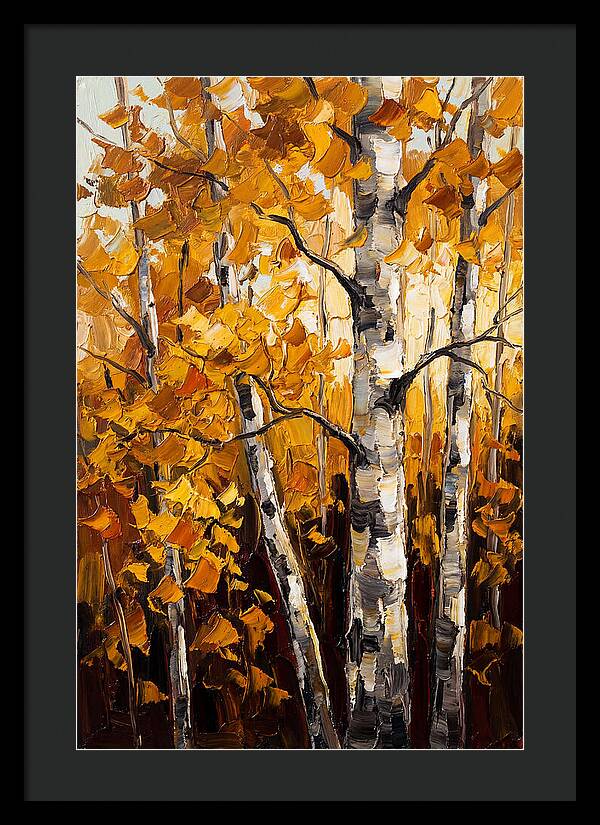 Birch Grove In Golden Autumn