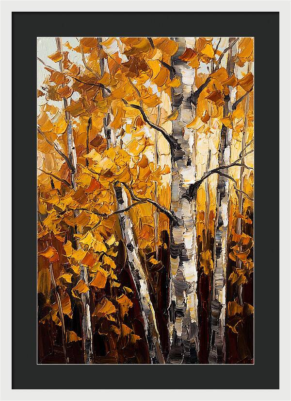 Birch Grove In Golden Autumn