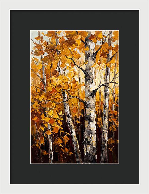 Birch Grove In Golden Autumn