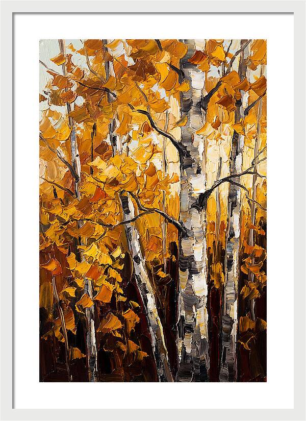 Birch Grove In Golden Autumn