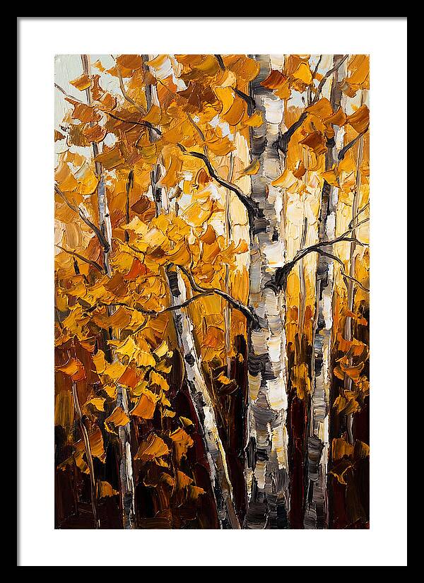 Birch Grove In Golden Autumn