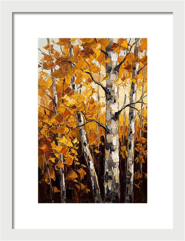Birch Grove In Golden Autumn