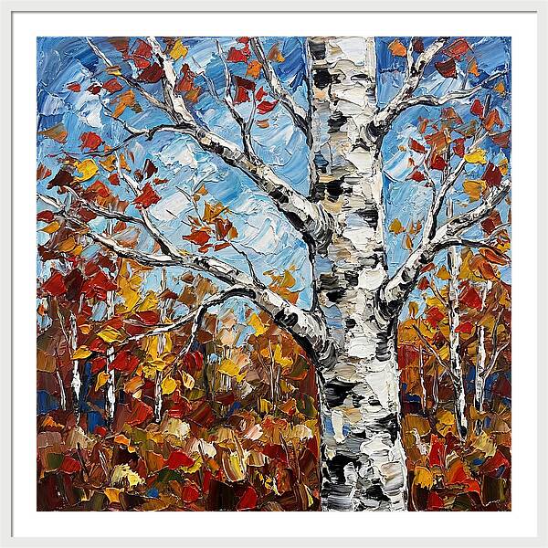 Birch Tree In Autumn Splendor