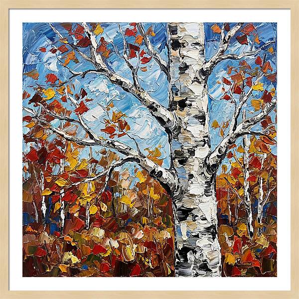 Birch Tree In Autumn Splendor