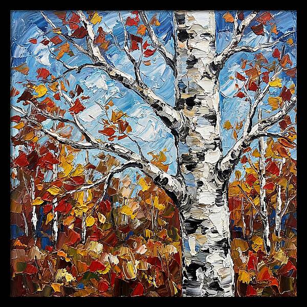 Birch Tree In Autumn Splendor