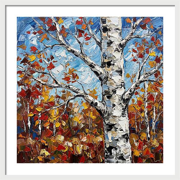 Birch Tree In Autumn Splendor