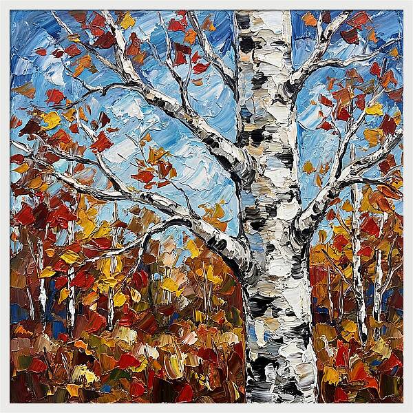 Birch Tree In Autumn Splendor