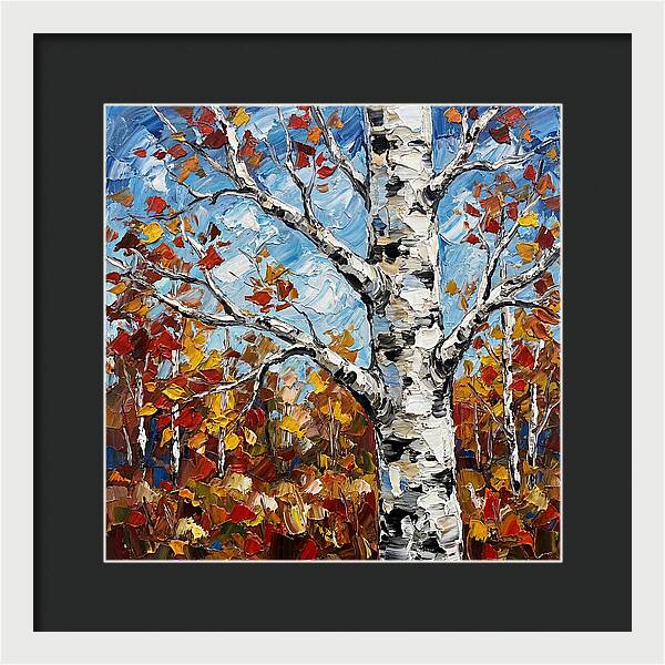 Birch Tree In Autumn Splendor