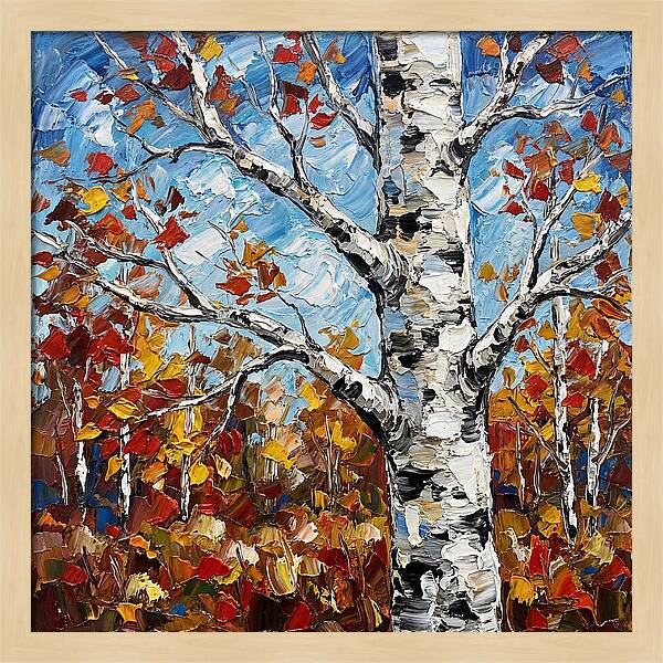 Birch Tree In Autumn Splendor