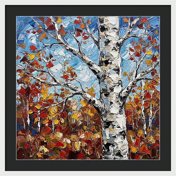 Birch Tree In Autumn Splendor