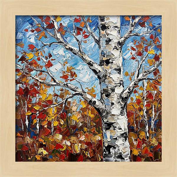 Birch Tree In Autumn Splendor
