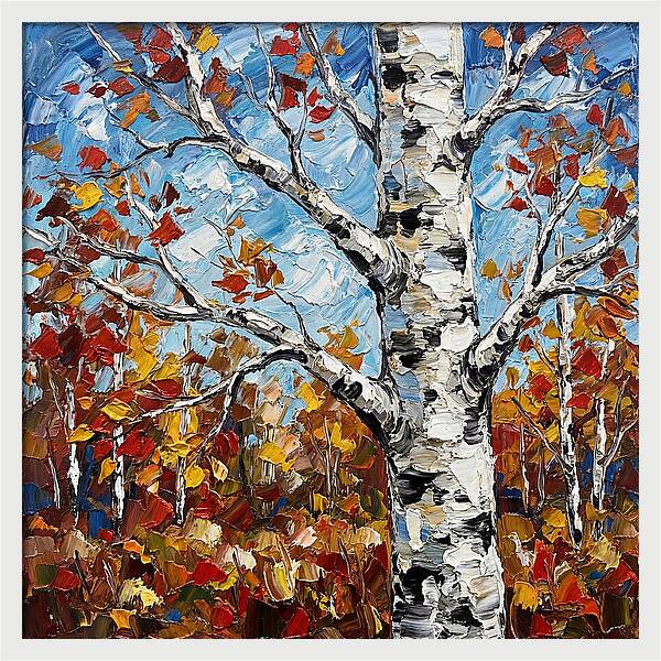 Birch Tree In Autumn Splendor