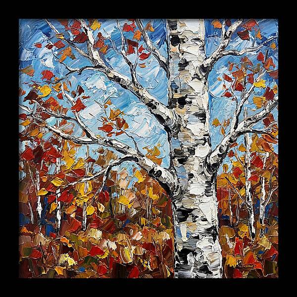 Birch Tree In Autumn Splendor