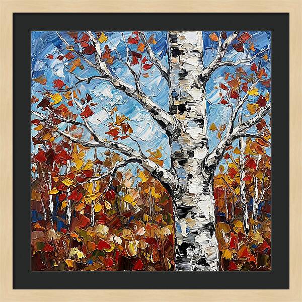 Birch Tree In Autumn Splendor