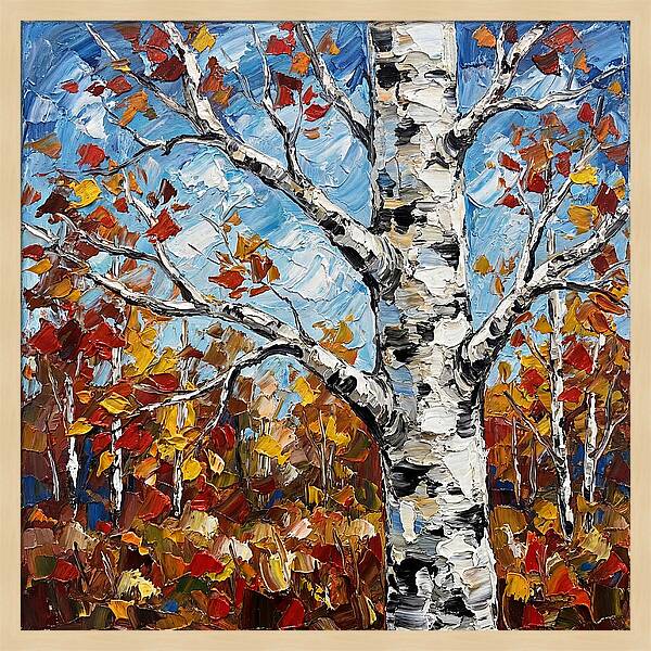 Birch Tree In Autumn Splendor