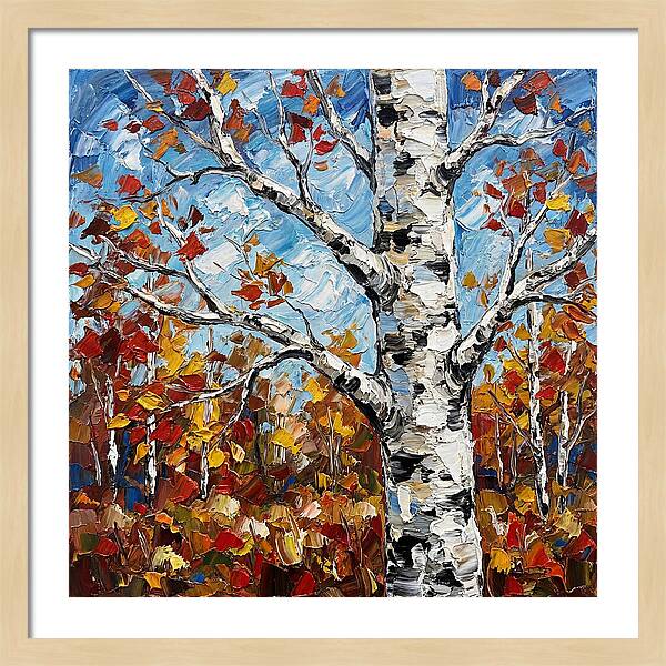 Birch Tree In Autumn Splendor